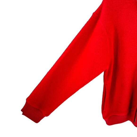 Georgia Bulldogs Coat Vintage Red 100% Wool Full Zip Pockets Game Day Women's LG - Picture 3 of 8